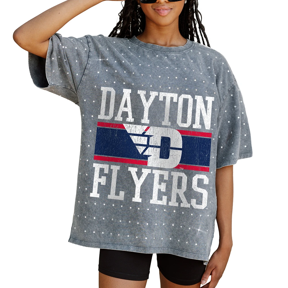 Women's Gameday Couture Gray Dayton Flyers On the Ball Oversized T-Shirt
