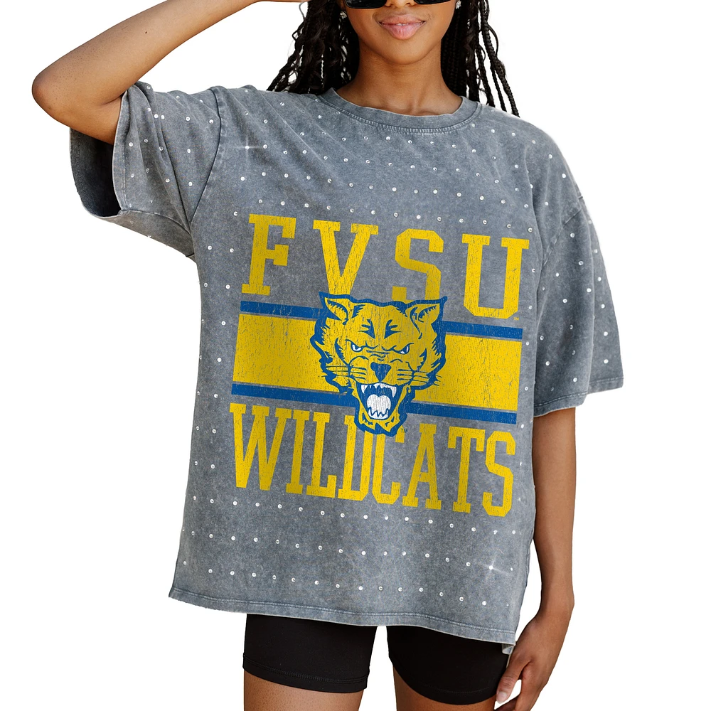 Women's Gameday Couture Gray Fort Valley State Wildcats On the Ball Oversized T-Shirt