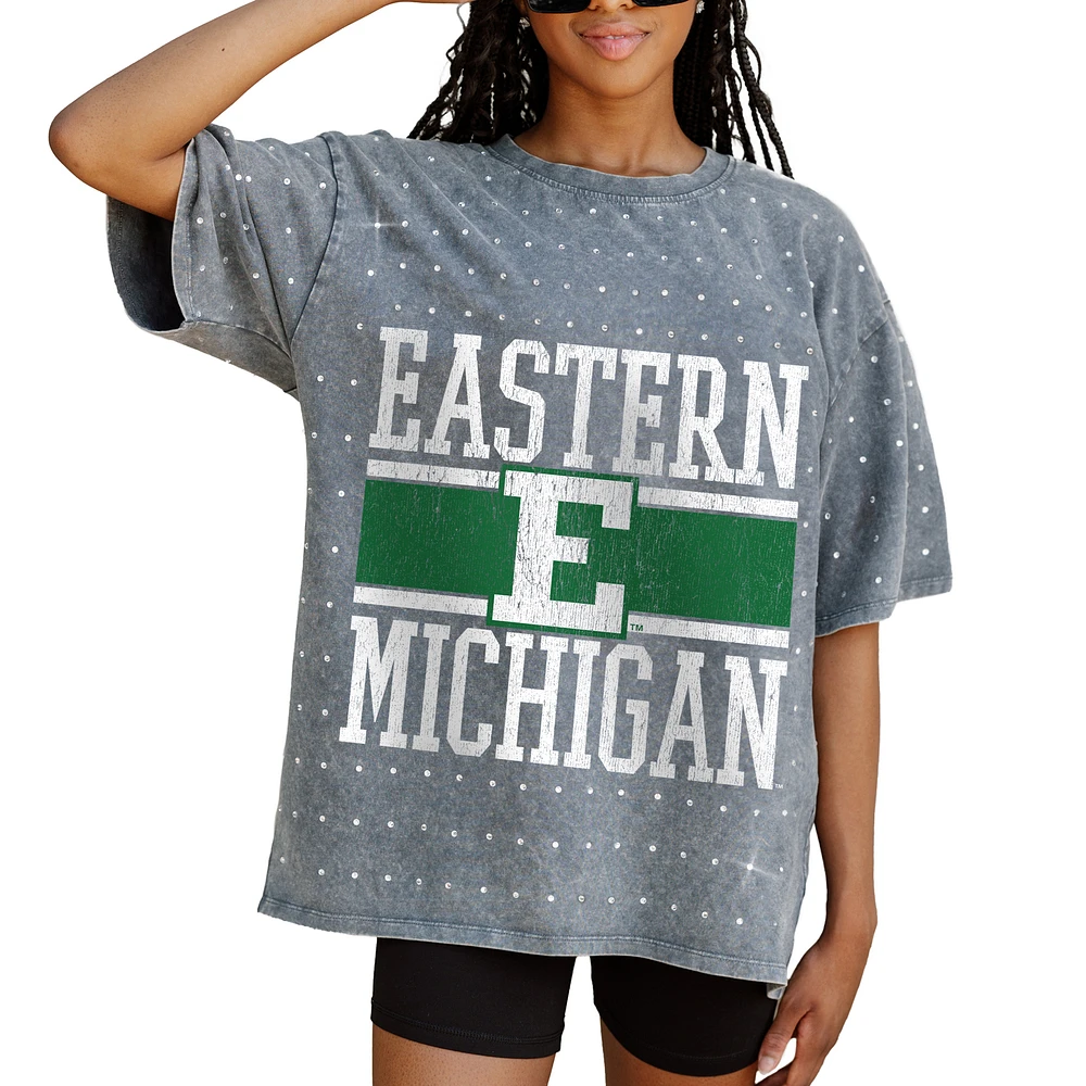 Women's Gameday Couture Gray Eastern Michigan Eagles On the Ball Oversized T-Shirt