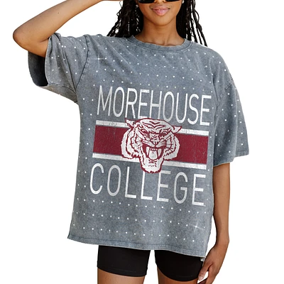 Women's Gameday Couture Gray Morehouse Maroon Tigers On the Ball Oversized T-Shirt