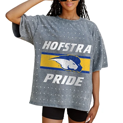 Women's Gameday Couture Gray Hofstra University Pride On the Ball Oversized T-Shirt