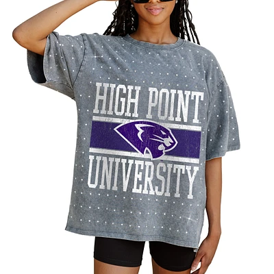 Women's Gameday Couture Gray High Point Panthers On the Ball Oversized T-Shirt