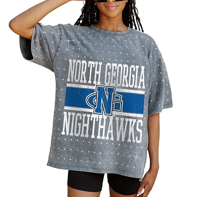 Women's Gameday Couture Gray North Georgia Nighthawks On the Ball Oversized T-Shirt
