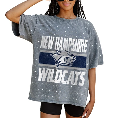 Women's Gameday Couture Gray New Hampshire Wildcats On the Ball Oversized T-Shirt