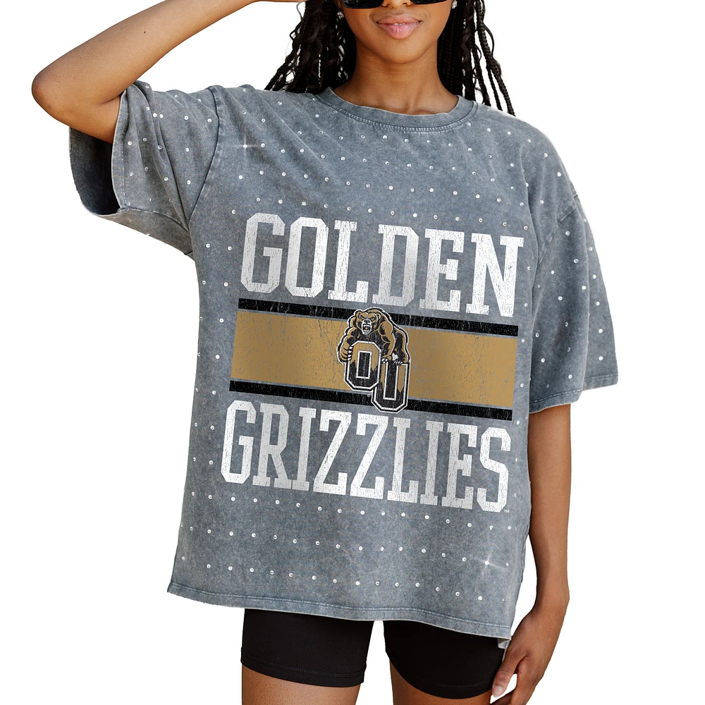 Women's Gameday Couture Gray Oakland Golden Grizzlies On the Ball Oversized T-Shirt