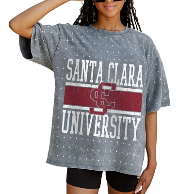 Women's Gameday Couture Gray Santa Clara Broncos On the Ball Oversized T-Shirt