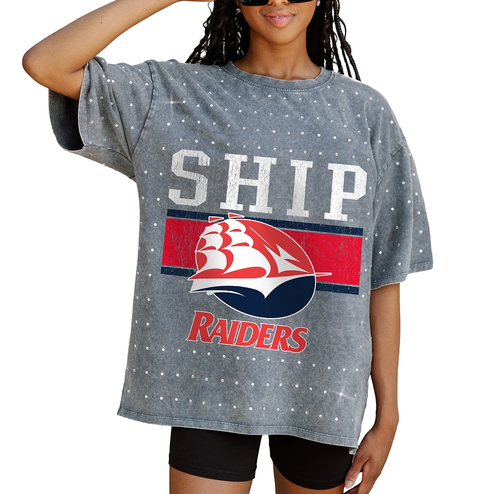 Women's Gameday Couture Gray Shippensburg Raiders On the Ball Oversized T-Shirt