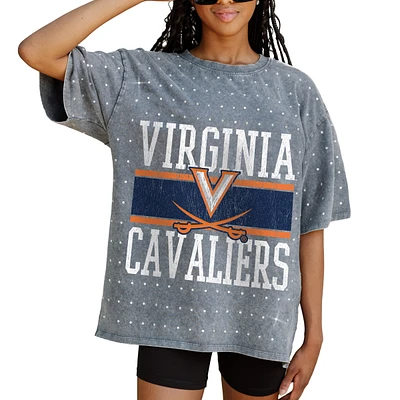 Women's Gameday Couture Gray Virginia Cavaliers On the Ball Oversized T-Shirt