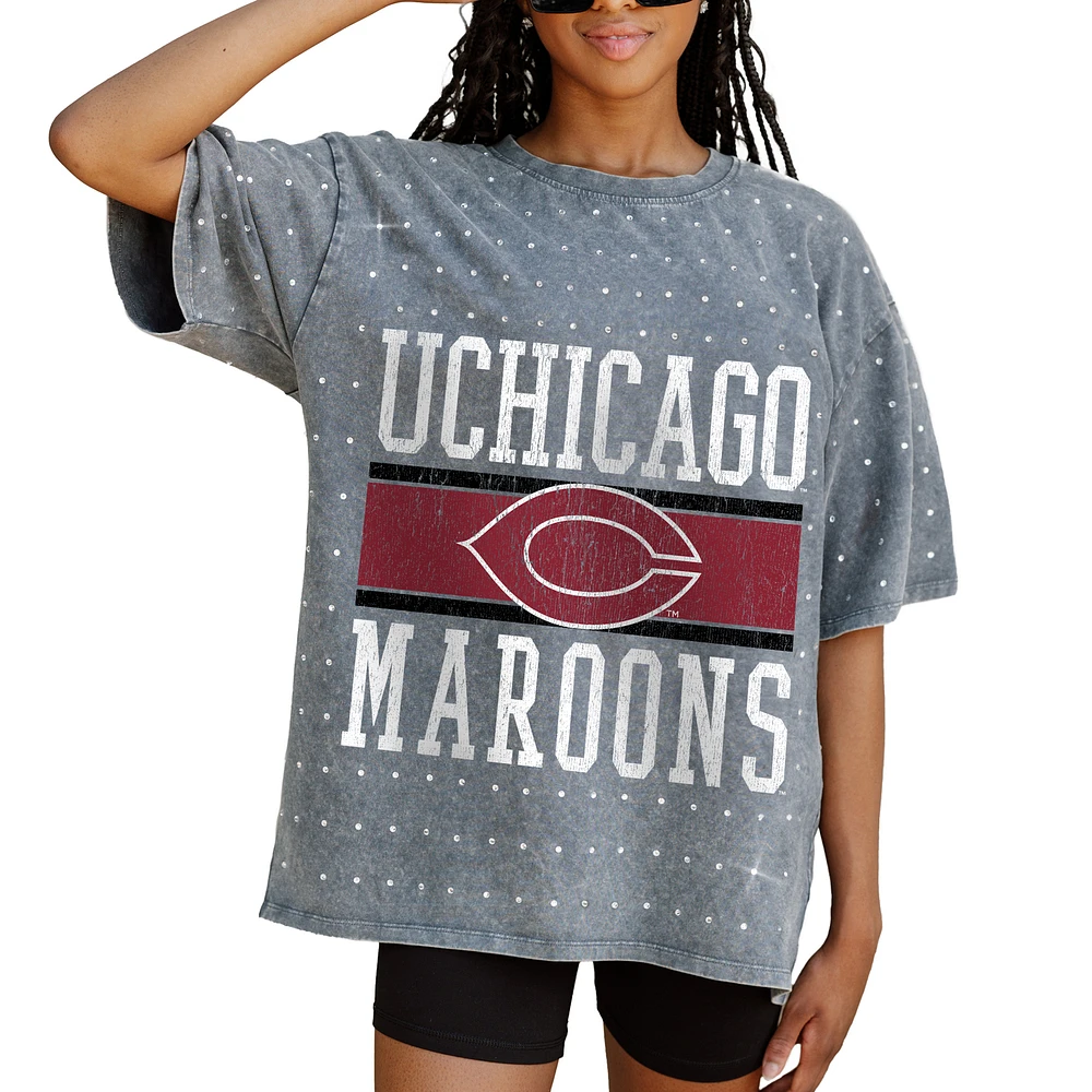 Women's Gameday Couture Gray UChicago Maroons On the Ball Oversized T-Shirt