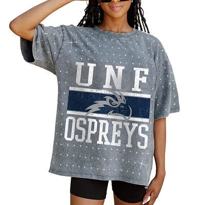 Women's Gameday Couture Gray UNF Ospreys On the Ball Oversized T-Shirt