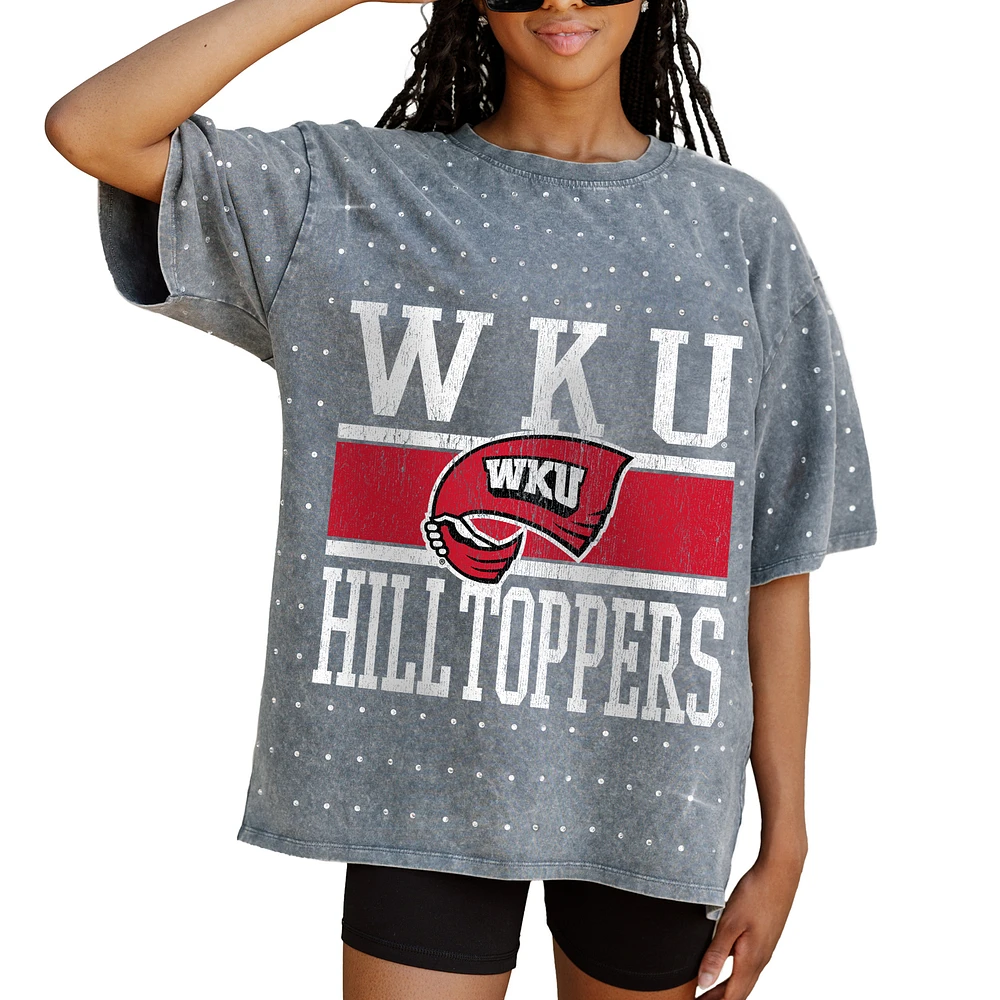 Women's Gameday Couture Gray Western Kentucky Hilltoppers On the Ball Oversized T-Shirt