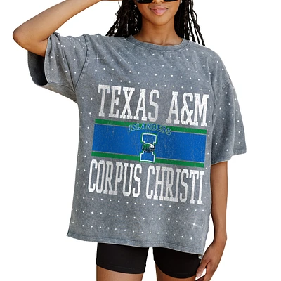 Women's Gameday Couture Gray Texas A&M Corpus Christi Islanders On the Ball Oversized T-Shirt