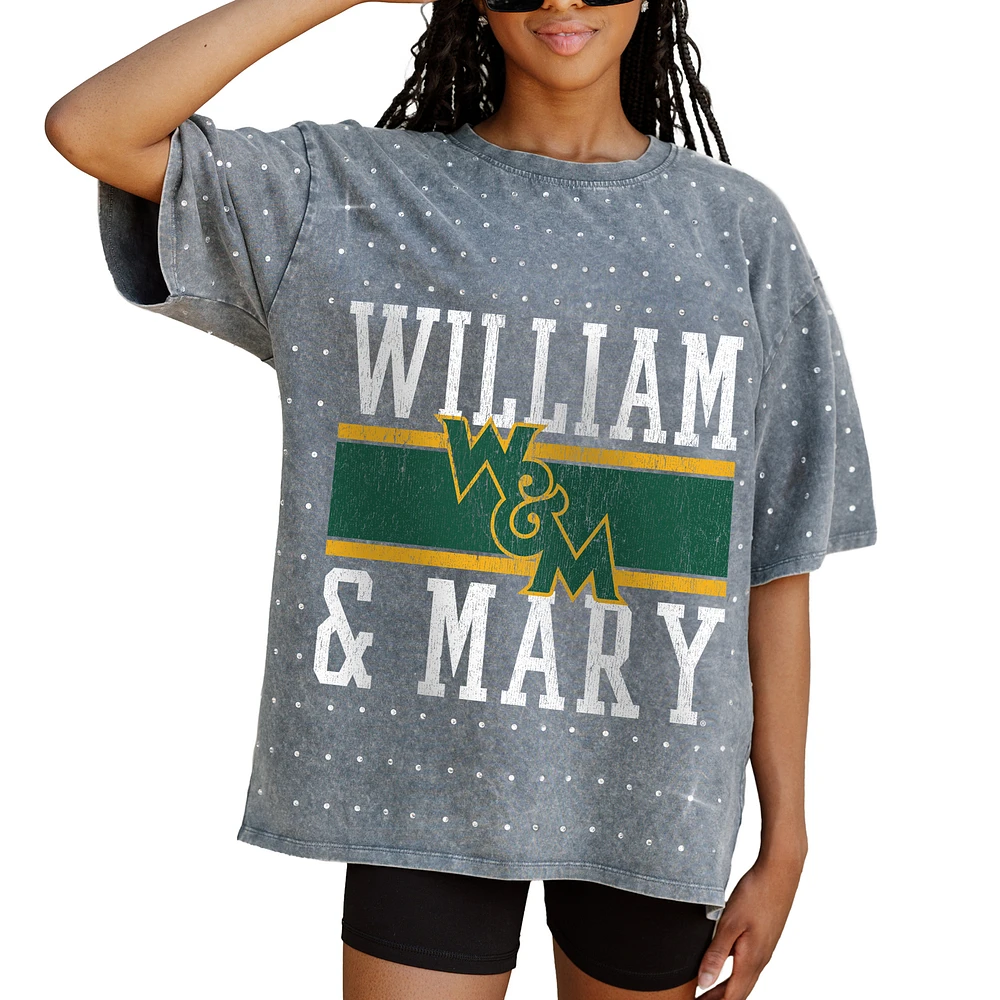 Women's Gameday Couture Gray William & Mary Tribe On the Ball Oversized T-Shirt