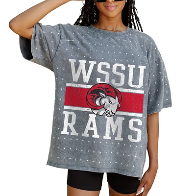 Women's Gameday Couture Gray Winston-Salem State Rams On the Ball Oversized T-Shirt