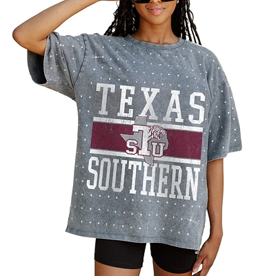 Women's Gameday Couture Gray Texas Southern Tigers On the Ball Oversized T-Shirt