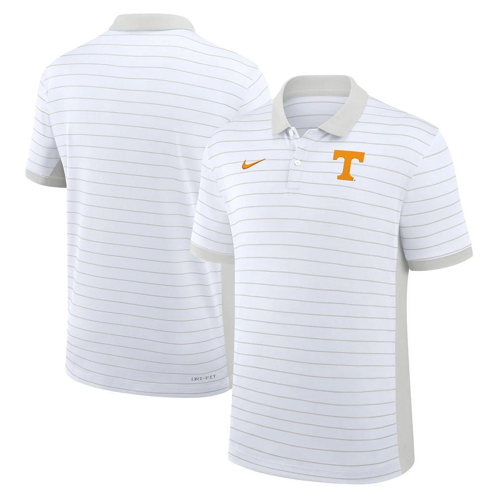 Men's Nike White Tennessee Volunteers 2025 Early Season Coaches Sideline Victory Stripe Dri-FIT Polo