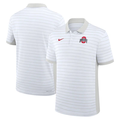Men's Nike Ohio State Buckeyes 2025 Early Season Coaches Sideline Victory Stripe Performance Polo