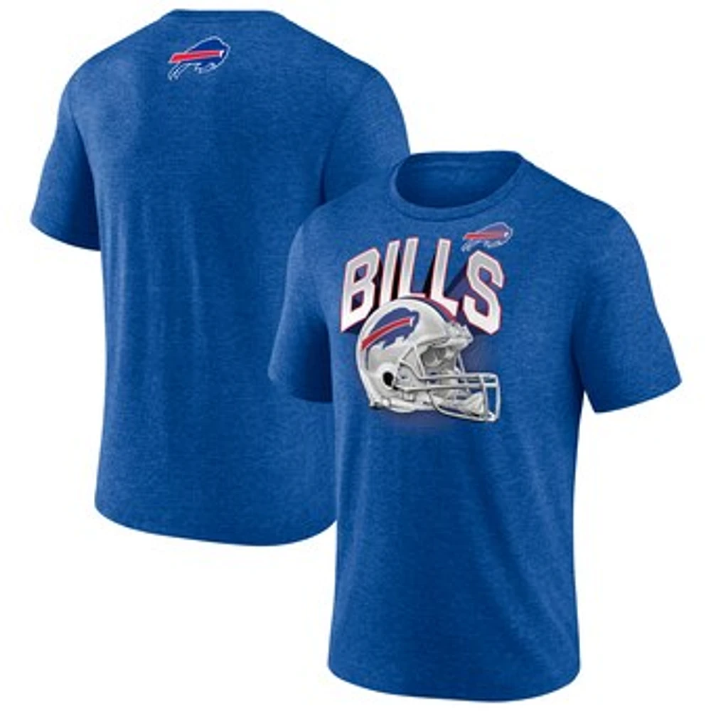 Men's Fanatics Heather Royal Buffalo Bills End Around Tri-Blend T-Shirt