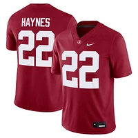 Men's Nike Justice Haynes Crimson Alabama Crimson Tide NIL Football Game Jersey