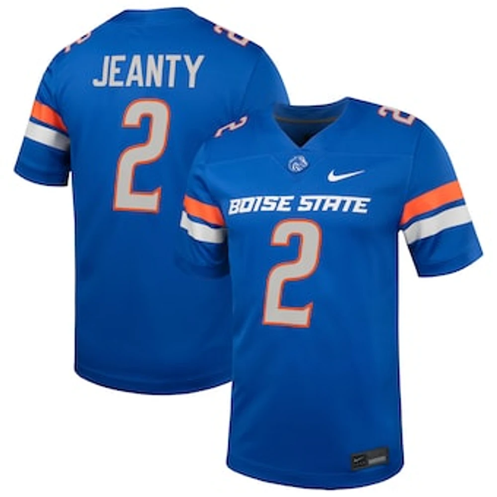 Men's Nike Ashton Jeanty Royal Boise State Broncos NIL Football Game Jersey