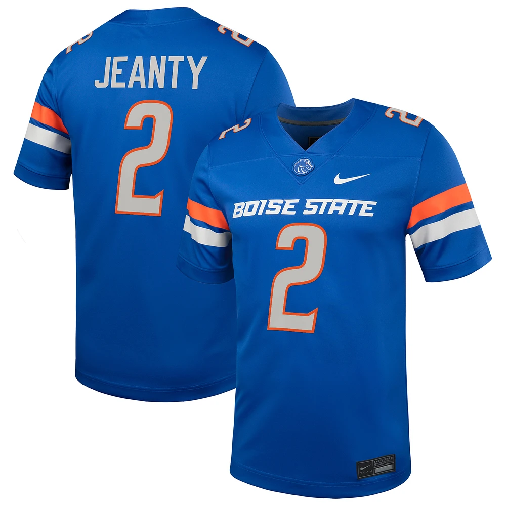 Men's Nike Ashton Jeanty Royal Boise State Broncos NIL Football Game Jersey