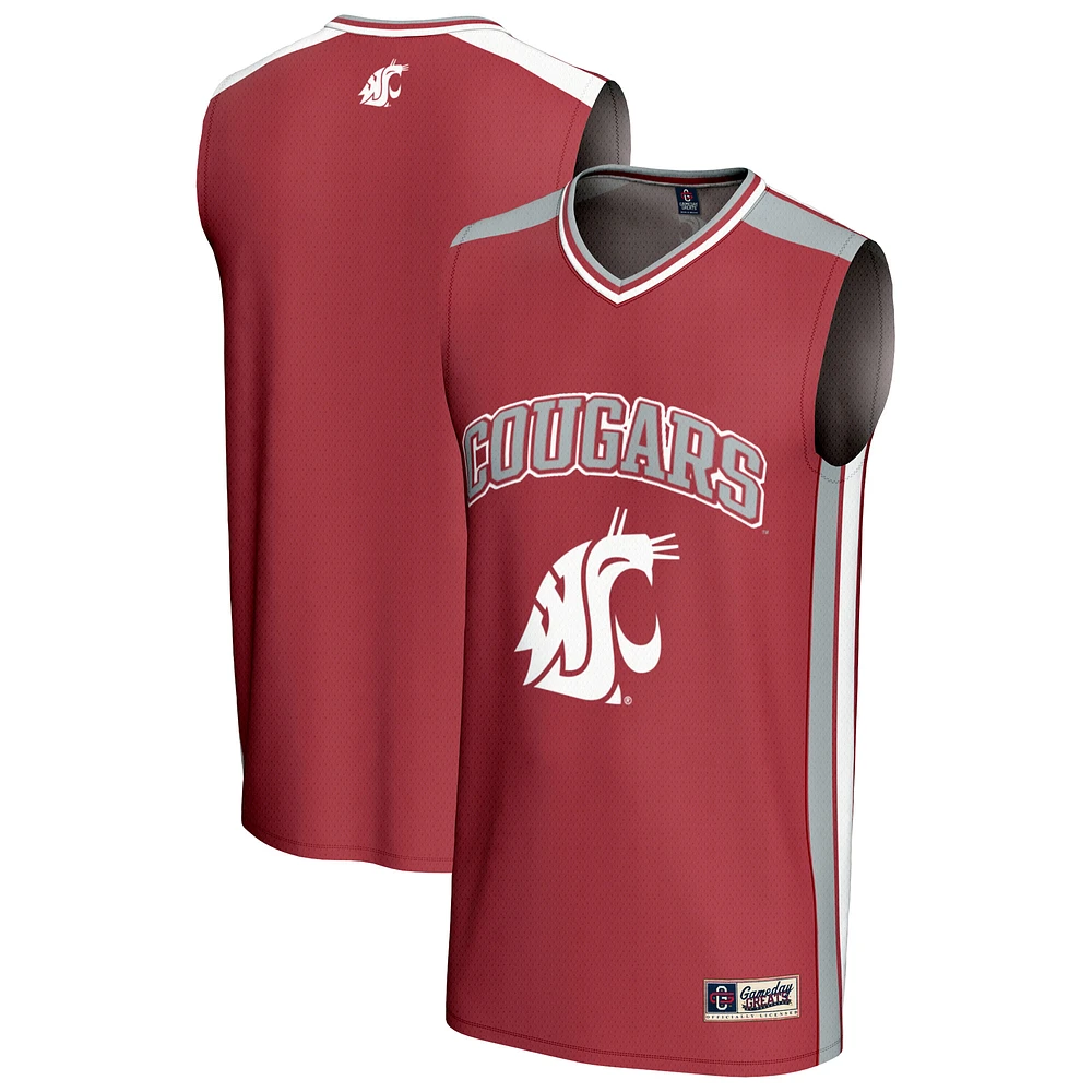 Men's GameDay Greats Crimson Washington State Cougars Spirit Basketball Jersey
