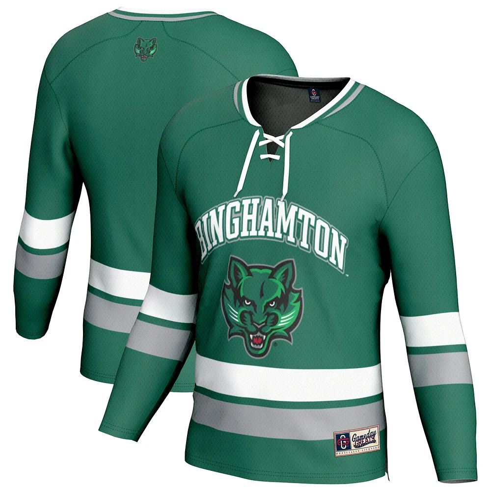 Men's GameDay Greats Green Binghamton Bearcats Spirit Hockey Jersey
