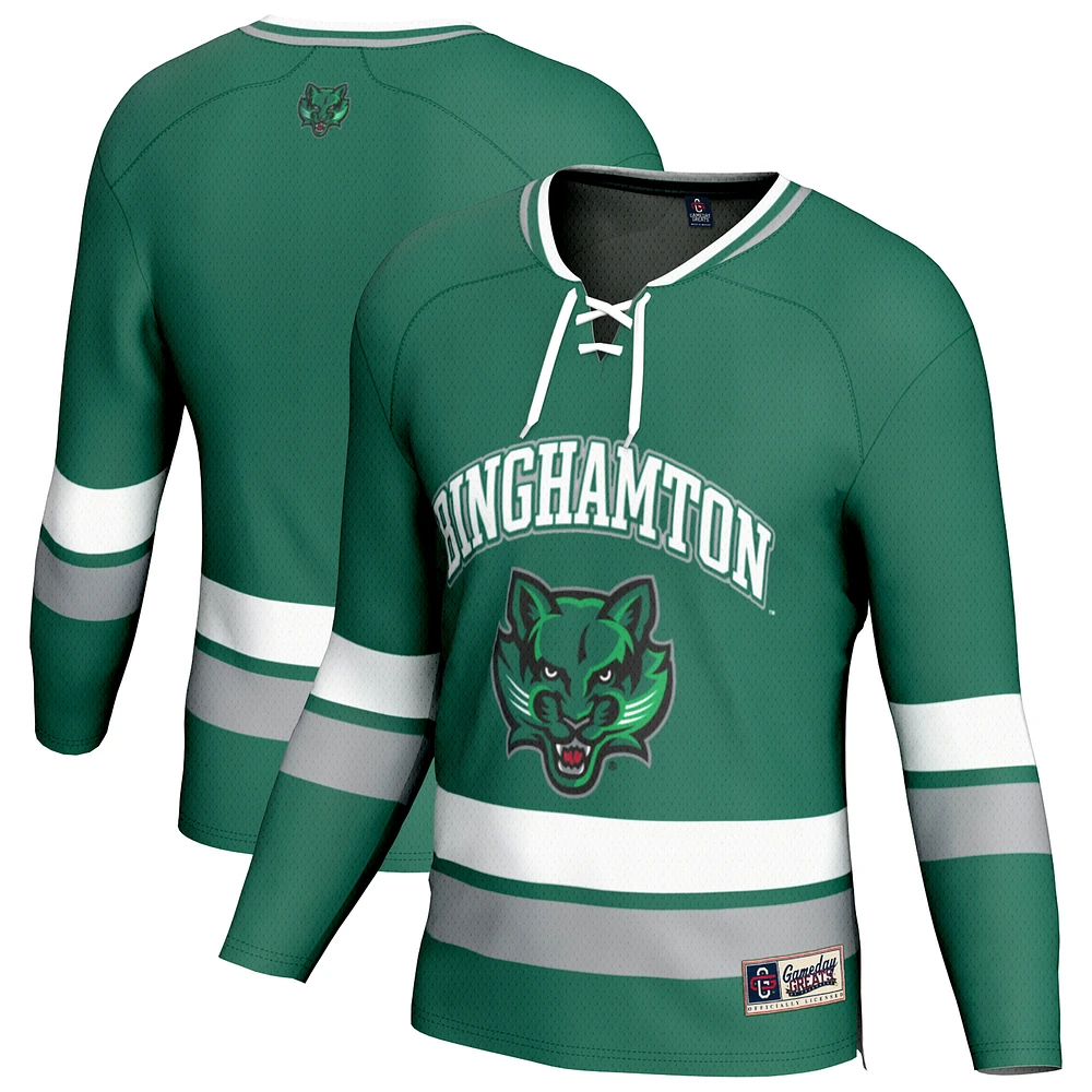 Youth GameDay Greats Green Binghamton Bearcats Spirit Hockey Jersey