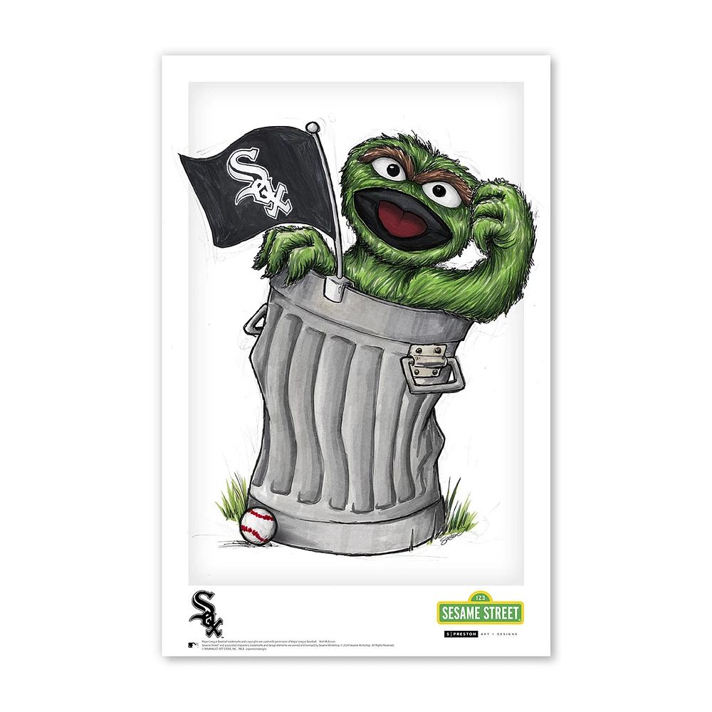 Oscar the Grouch Chicago White Sox 11" x 17" Sesame Street Poster Print