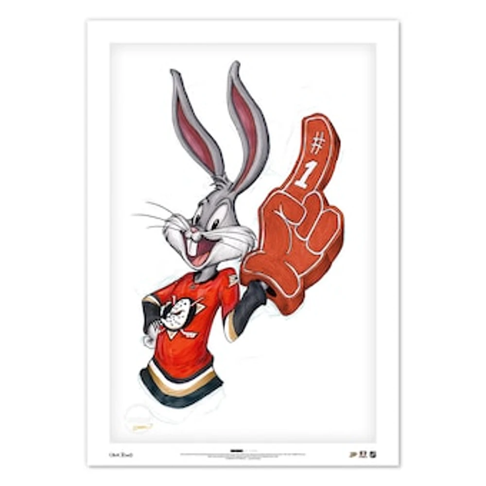 Bugs Bunny Anaheim Ducks 24" x 36" Looney Tunes Limited Edition Fine Art Print