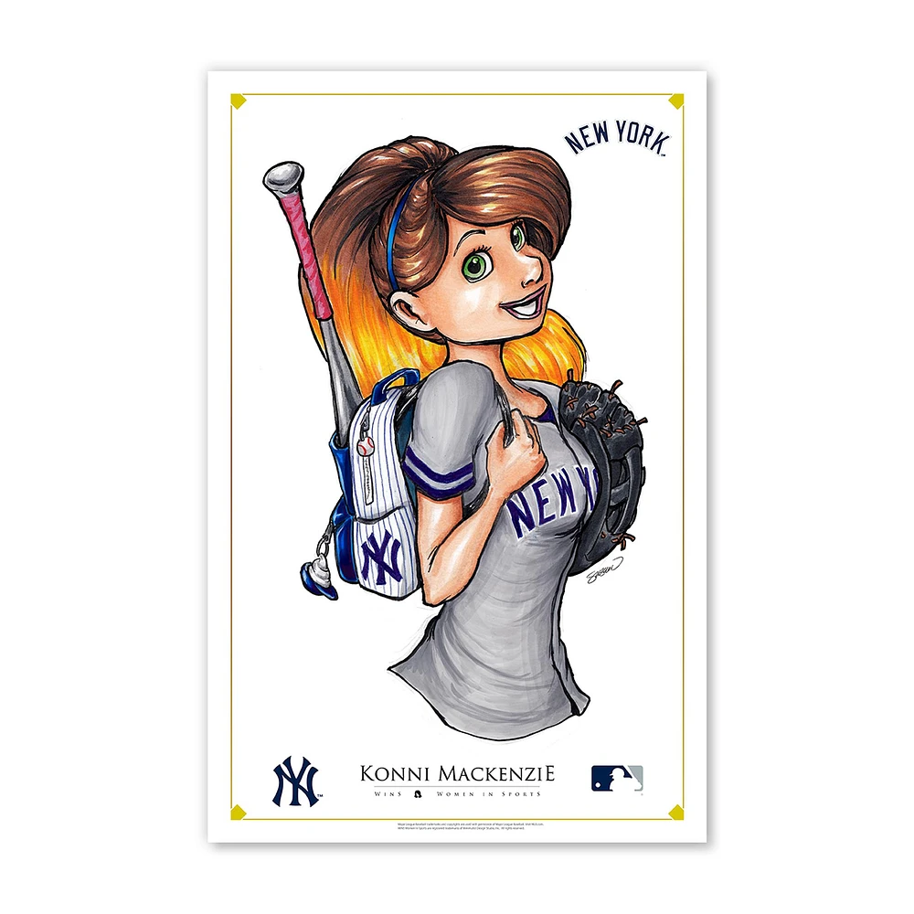 New York Yankees 11" x 17" Ballpark Princess Poster Print