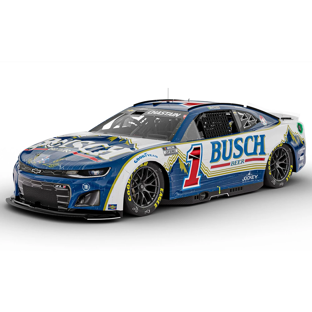 Action Racing Ross Chastain 2024 #1 Retro Busch Beer 1:24 Elite Foil Die-Cast Chevrolet Camaro