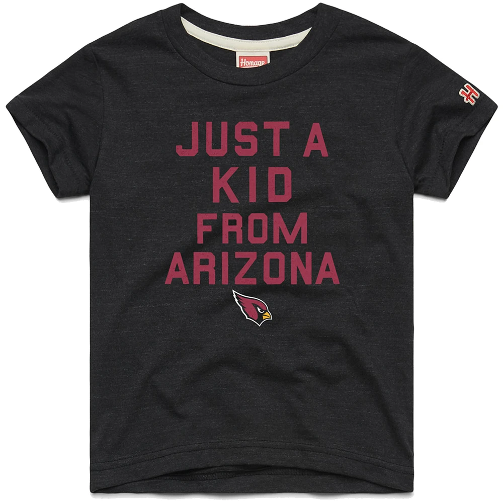 Youth Homage Black Arizona Cardinals Just a Kid Tri-Blend T-Shirt