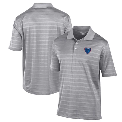Men's Champion Gray DePaul Blue Demons Textured Solid Polo