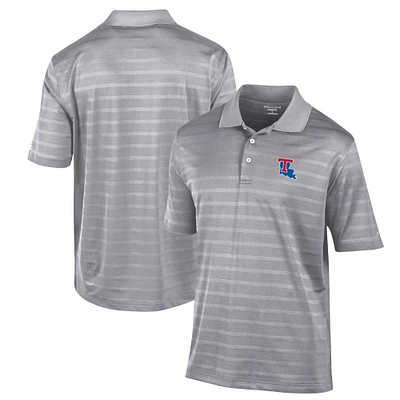Men's Champion Gray Louisiana Tech Bulldogs Textured Solid Polo
