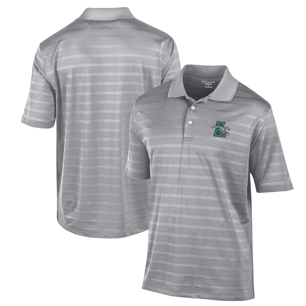 Men's Champion Gray Loyola Greyhounds Textured Solid Polo