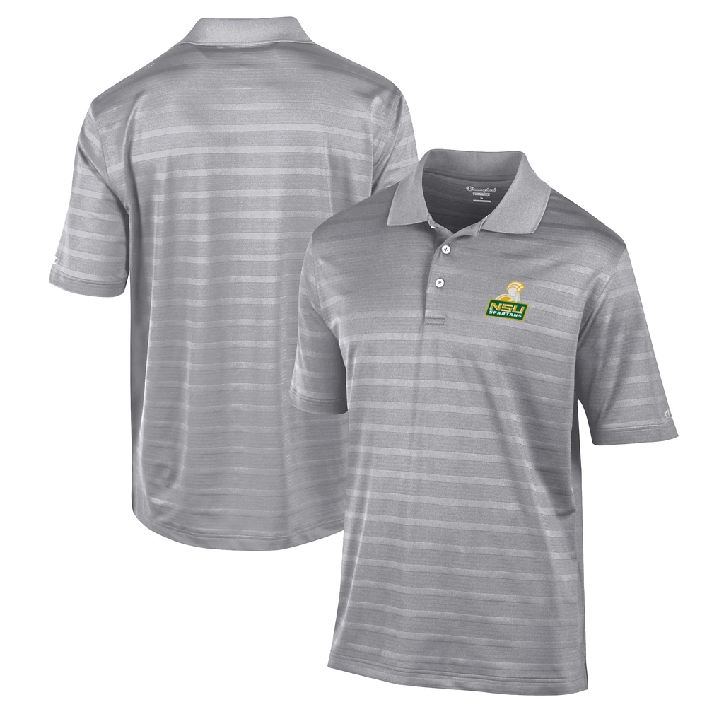Men's Champion Gray Norfolk State Spartans Textured Solid Polo