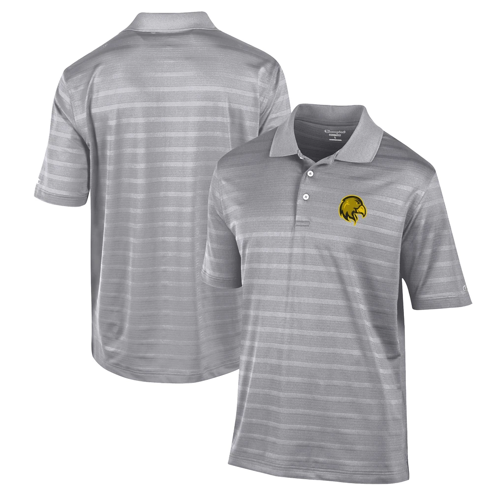 Men's Champion Gray Cal State L.A. Golden Eagles Textured Solid Polo