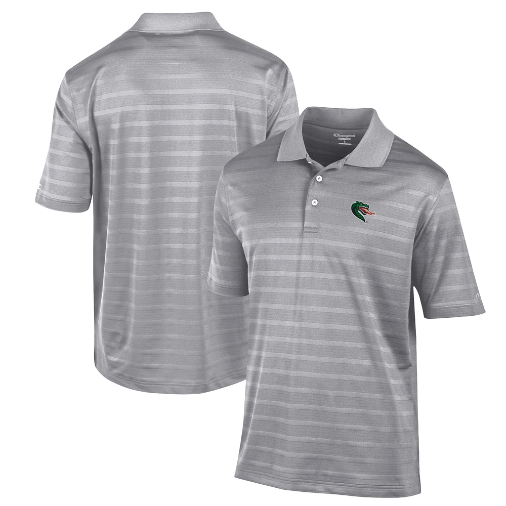 Men's Champion Gray UAB Blazers Textured Solid Polo