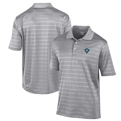 Men's Champion Gray UNC Wilmington Seahawks Textured Solid Polo