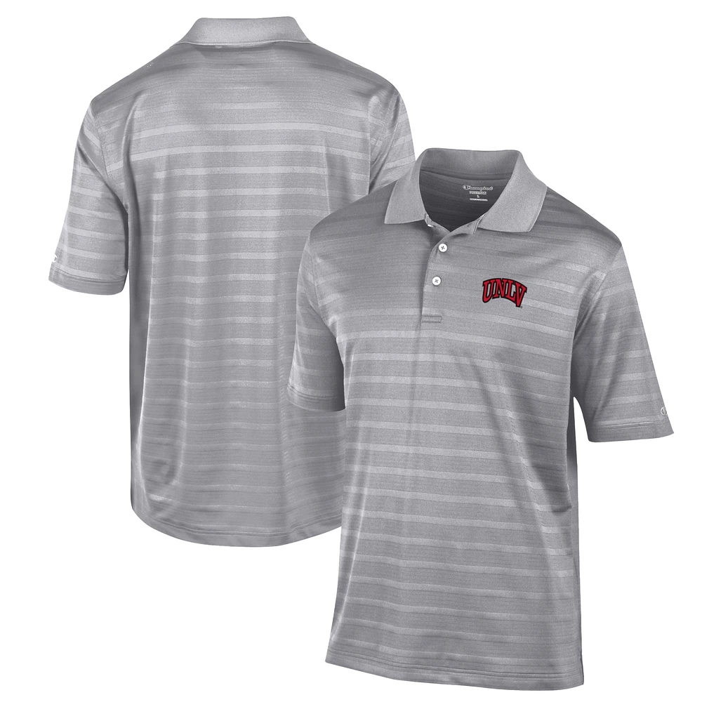 Men's Champion Gray UNLV Rebels Textured Solid Polo