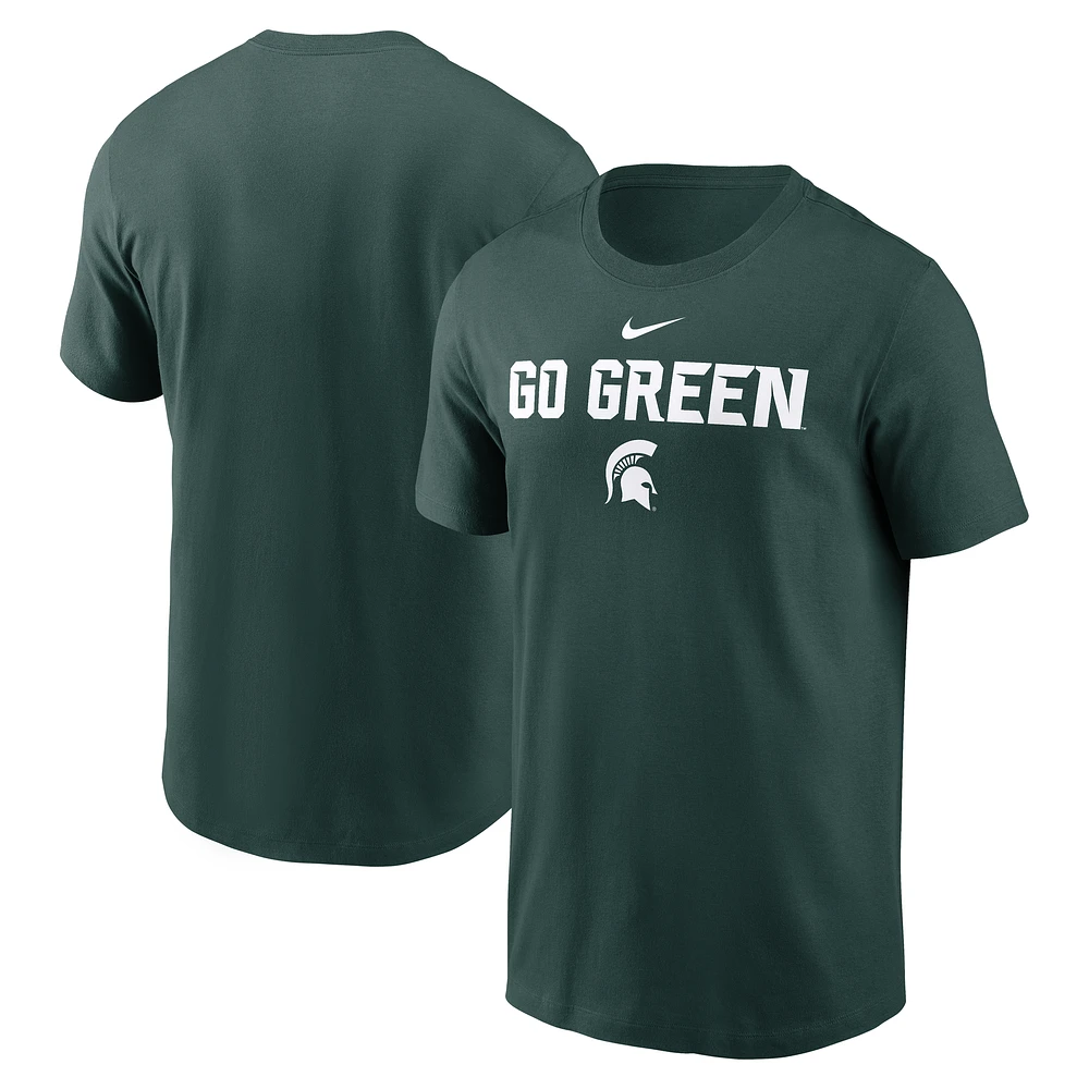 Men's Nike Green Michigan State Spartans 2025 Sideline Mantra Performance T-Shirt