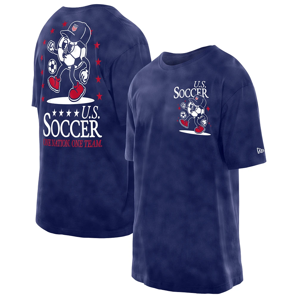 Men's New Era Black USMNT Old School Sport Mineral Wash T-Shirt