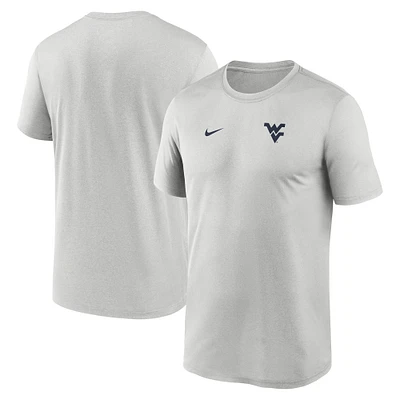 Men's Nike Gray West Virginia Mountaineers 2025 Sideline Small Logo Legend Performance T-Shirt