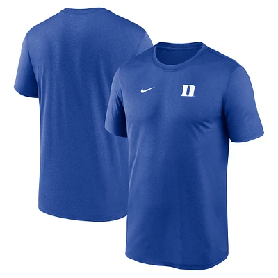 Men's Nike Royal Duke Blue Devils 2025 Sideline Small Logo Legend Performance T-Shirt