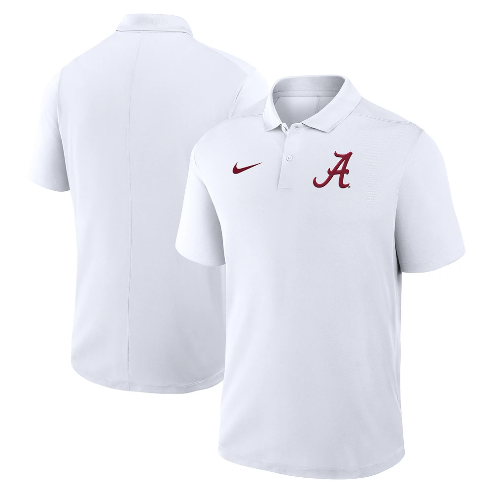 Men's Nike White Alabama Crimson Tide Primetime Victory Primary Logo Performance Polo
