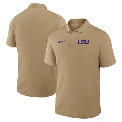 Men's Nike Tan LSU Tigers Primetime Victory Primary Logo Performance Polo