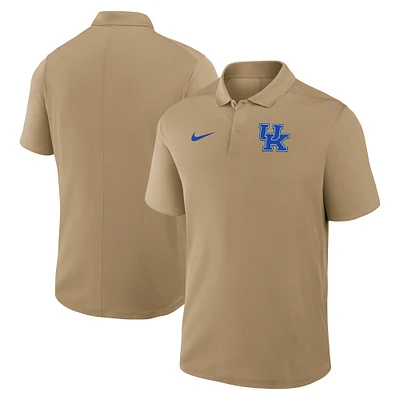 Men's Nike Tan Kentucky Wildcats Primetime Victory Primary Logo Performance Polo