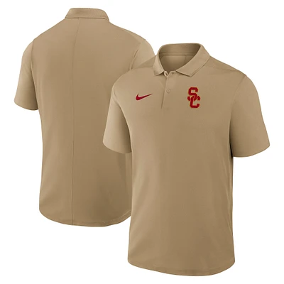 Men's Nike Tan USC Trojans Primetime Victory Primary Logo Performance Polo