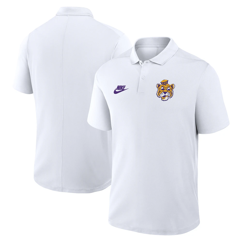Men's Nike White LSU Tigers Primetime Victory Legacy Vault Logo Performance Polo